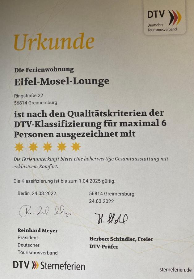 Ferienwohnung Feiden Eifel-Mosel Lounge Greimersburg Ngoại thất bức ảnh